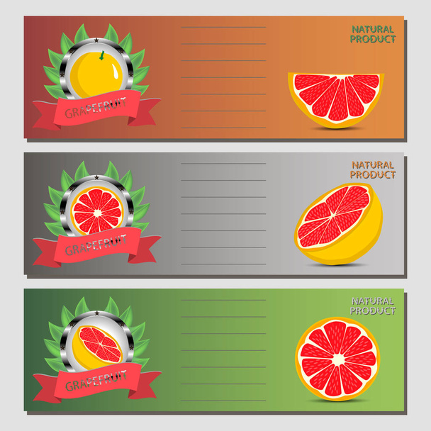Vectorillustratie voor rijp fruit citrus grapefruit - Vector, afbeelding