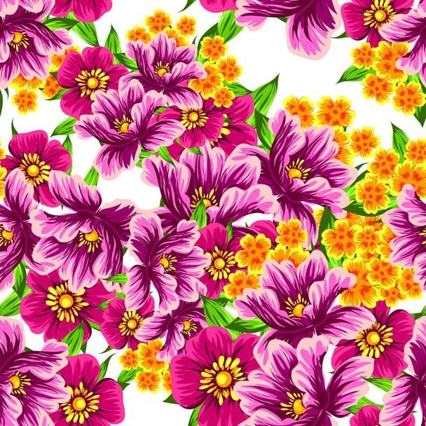 seamless floral background vector illustration  - Vetor, Imagem