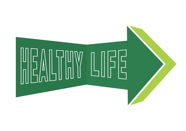 Sign healthy life on white background - Photo, Image