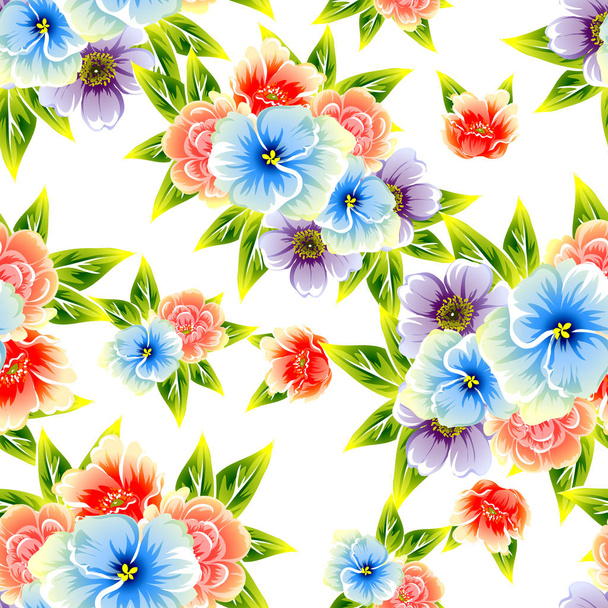 seamless floral background vector illustration  - Vector, afbeelding