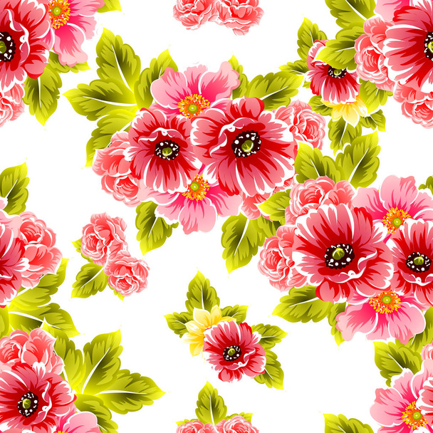 seamless floral background vector illustration  - Vector, Imagen