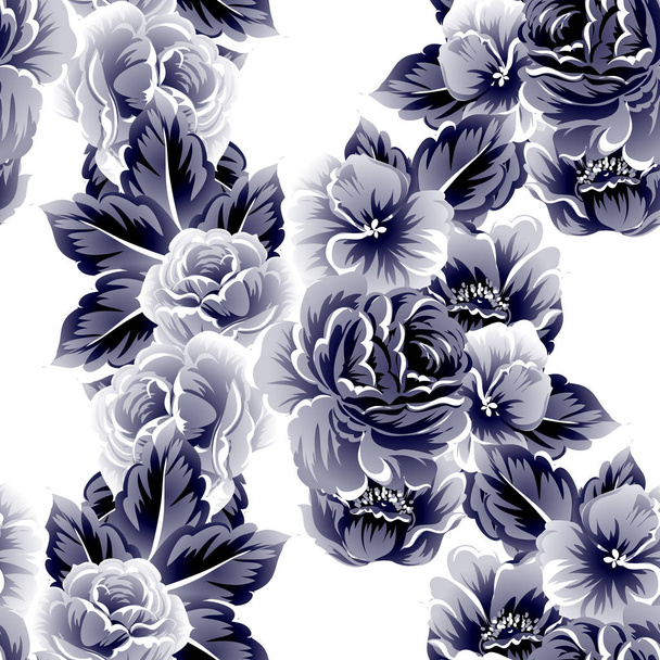 seamless floral background vector illustration  - Vetor, Imagem