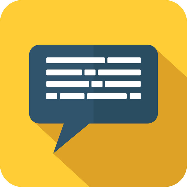 Icono de ilustración vectorial moderno y simple en forma de cuadro de diálogo, chat. Imagen plana para aplicación, sitio web, interfaz, presentación de negocios, infografías
 - Vector, Imagen