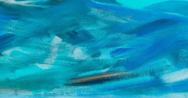 abstract oil blue paint texture on canvas, blue paint background. - Φωτογραφία, εικόνα