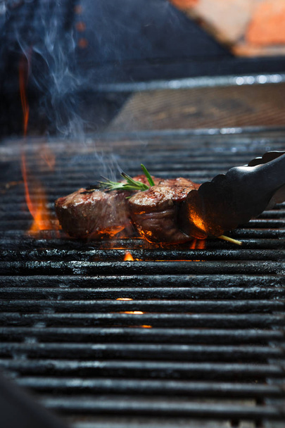 Ember hús steak szakmai Grill szabadtéri főzés - Fotó, kép
