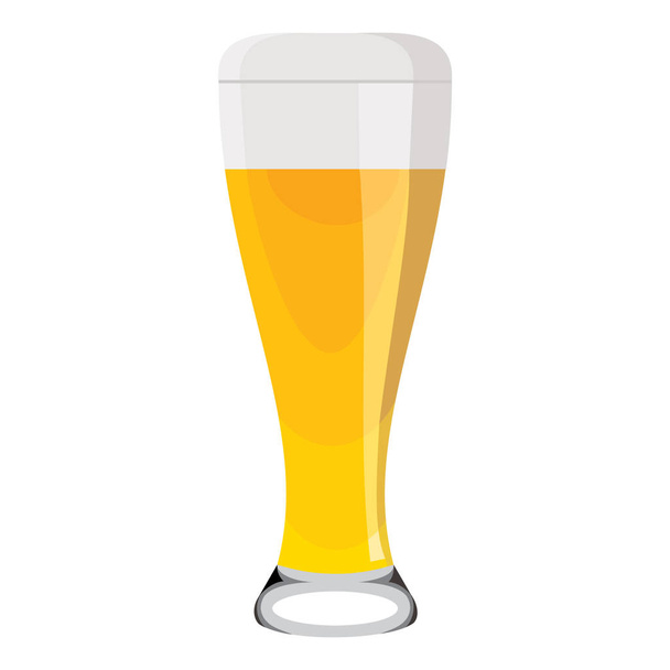 ποτήρι μπίρα με την lager μπύρα - Διάνυσμα, εικόνα