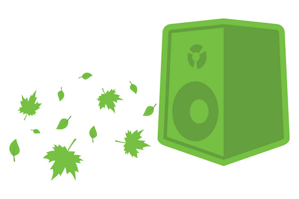 orador ecología verde con hojas
 - Vector, imagen