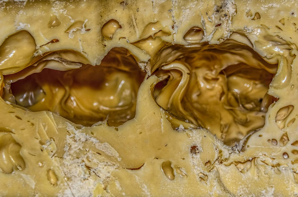 Wyświetlić zbliżenie smaczny ser Gruyere żółty - Zdjęcie, obraz