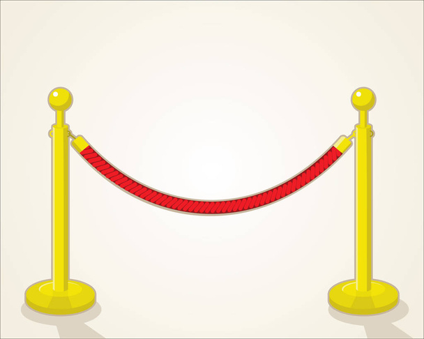  velvet rope barrier  illustration - Vector, Imagen