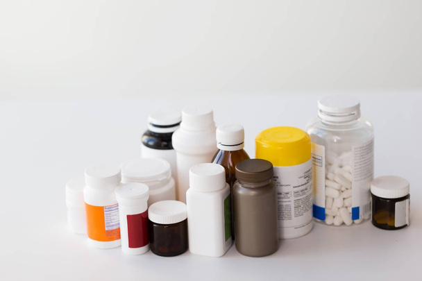 jars of different medicines - Foto, Imagen