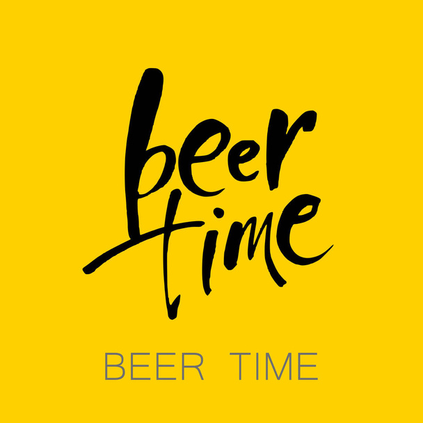 beer time lettering - Vektori, kuva