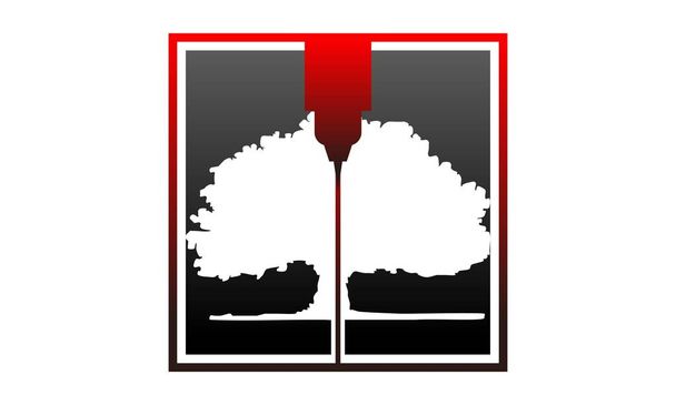 Ošetřování stromů Cnc zařízení - Vektor, obrázek