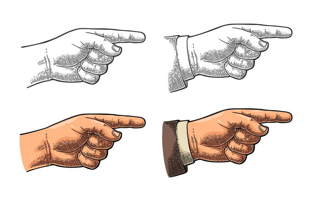 Zeigefinger. Handschild für Web, Poster, Infografik - Vektor, Bild