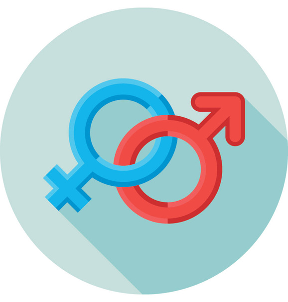 Gender Colored Vector Icon - Διάνυσμα, εικόνα