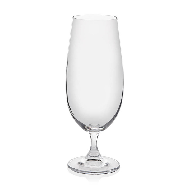 Crystal beer drinking glass on white - Photo, Image