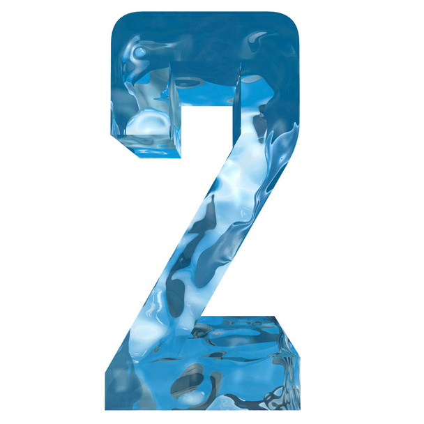 Концептуальний декоративний синій прохолодний кристал замороженої рідкої літери z, шрифт зимового сезону
  - Фото, зображення