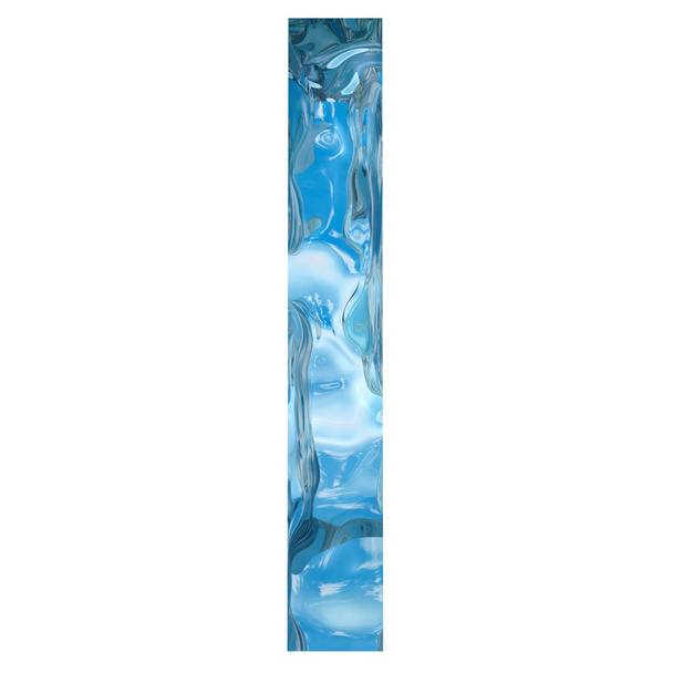 Concettuale decorativo blu cristallo freddo di congelato liquido lettera i, carattere stagione invernale
  - Foto, immagini