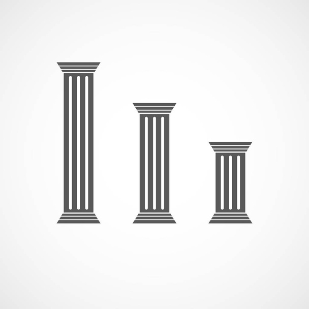 Antique column icons. Vector illustration - Vector, Image