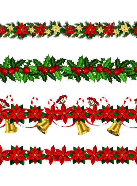 ベクトルのクリスマスの境界線 - ベクター画像