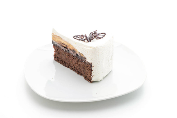 banoffee cake on white background - Foto, Bild