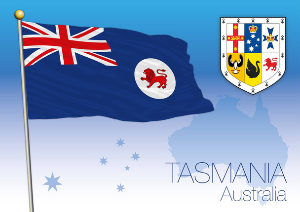 Tazmanya, devlet ve bölge, Avustralya bayrağı - Vektör, Görsel