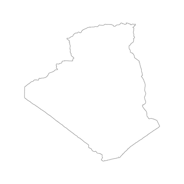 Mapa vetorial da Argélia. Ilustração vetorial isolada. Preto sobre fundo branco. EPS 10 Ilustração
. - Vetor, Imagem