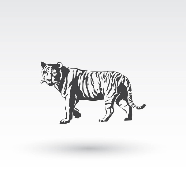 Tigre tribal salto vector tatuaje
 - Vector, Imagen