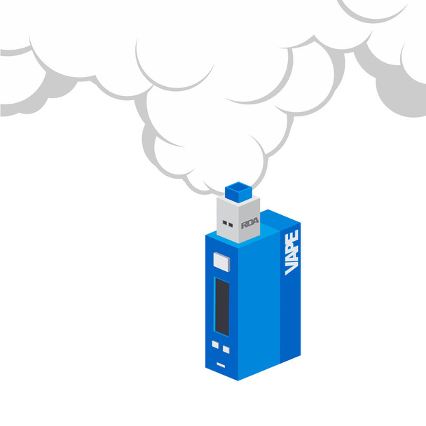 electronic portable vaporizer logo - Vetor, Imagem