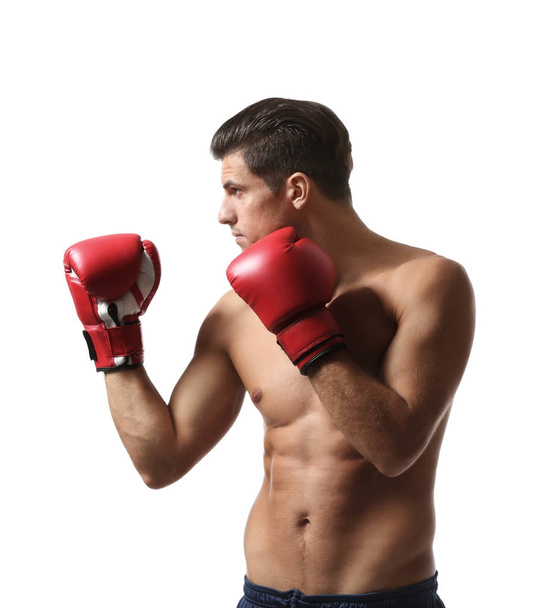 Atrakcyjne młody bokser  - Zdjęcie, obraz
