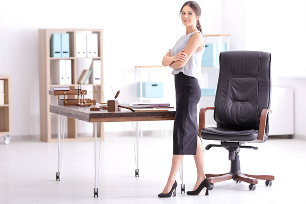 Young female notary in office - Foto, Imagem