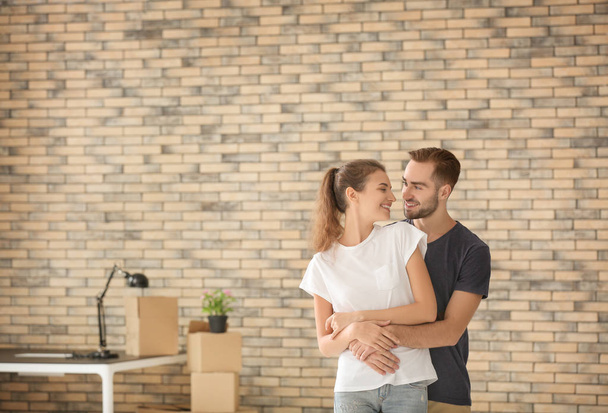 Young happy couple at new home - Photo, Image