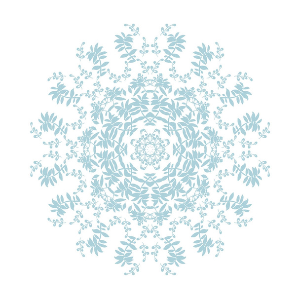  Decorative circular winter pattern. - Vettoriali, immagini
