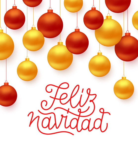 Feliz Navidad vektorová pozdrav card design - Vektor, obrázek