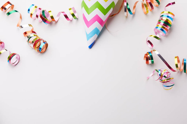 party hat with ribbons, holiday concept  - Photo, Image