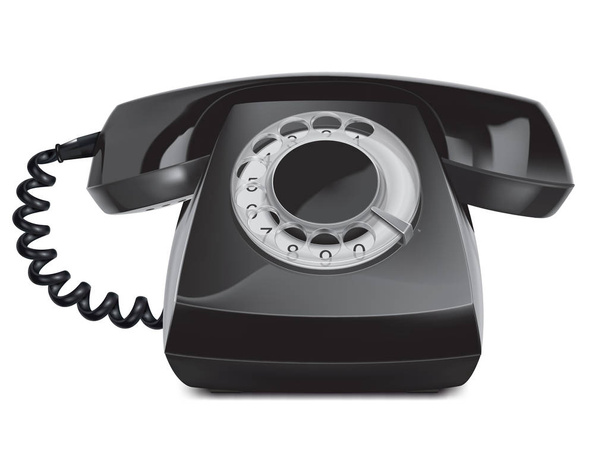 Telefoon vintage, geïsoleerd. 3d illustratie vector - Vector, afbeelding