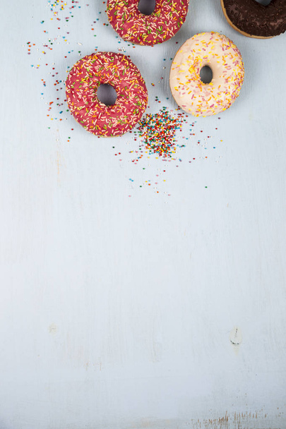 Multicolored donuts close-up - Foto, Imagem