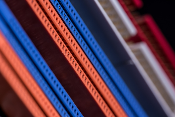 Close-up van computerpoorten moederbord kleurrijke - Foto, afbeelding