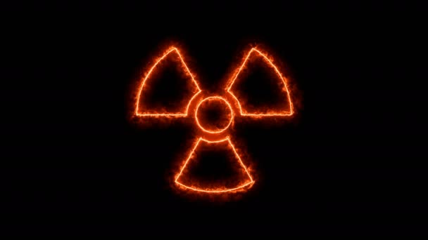 abstrakter Hintergrund mit radioaktivem Zeichen - Filmmaterial, Video