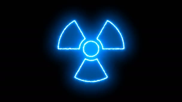 Radyoaktif işareti ile arka plan - Video, Çekim
