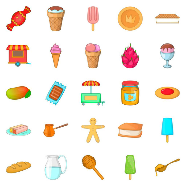 Baking from cook icons set, cartoon style - Vector, imagen