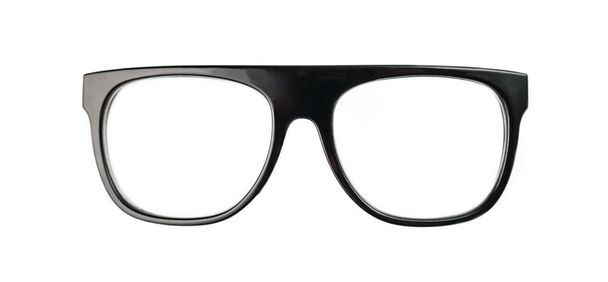Gafas nerd negras aisladas sobre fondo blanco
 - Foto, Imagen
