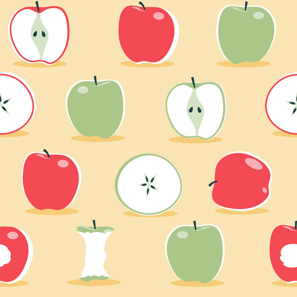 A, sin costuras, patrón de repetición de manzanas en el estilo escandinavo. Este es un dibujo vectorial escalable y editable
. - Vector, Imagen