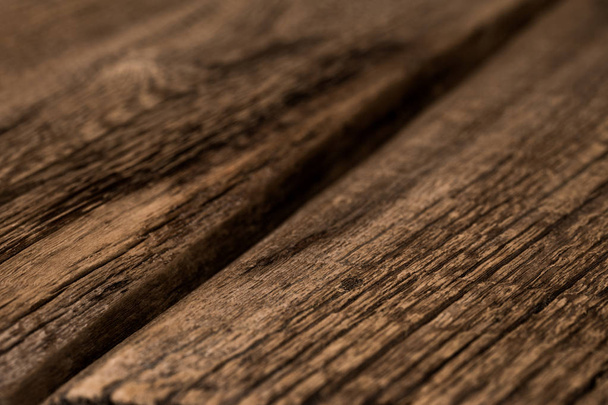 Wood Texture, Wooden Plank Grain Background, Desk in Perspective - Foto, afbeelding