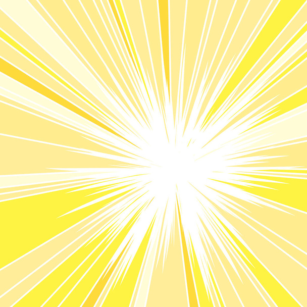 Горячее и сверкающее летнее солнце
 - Вектор,изображение