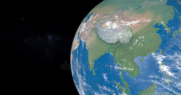 Oblast Číny v planety země, pohled z vesmíru - Záběry, video