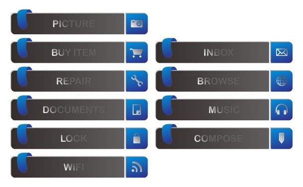 Веб-кнопка, чтобы нажать серый синий
 - Фото, изображение