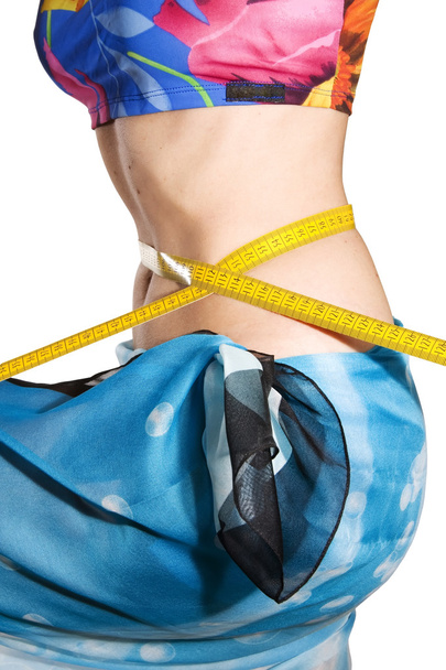 Mujer mide cintura
 - Foto, imagen