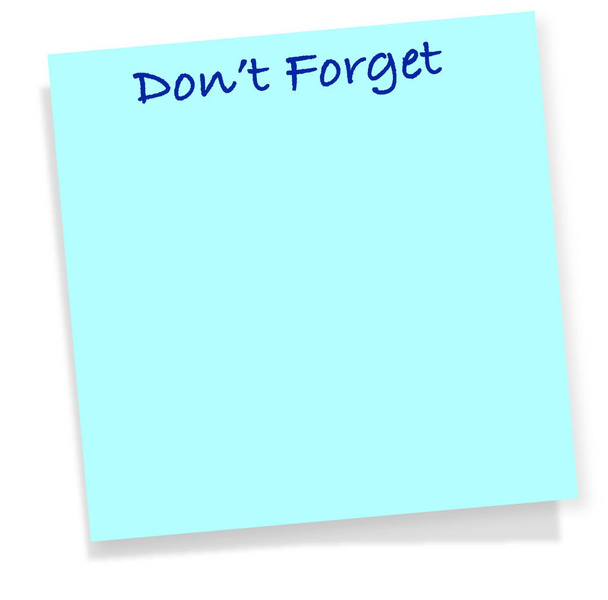 Don't Forget post it note - Photo, Image
