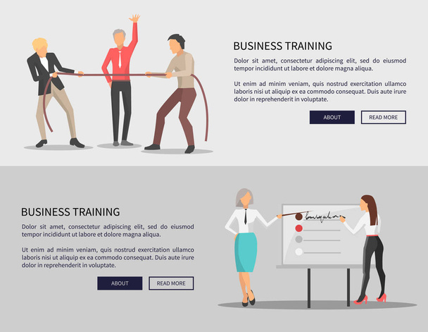 Business Training Web Posters Competition Issues - Vetor, Imagem
