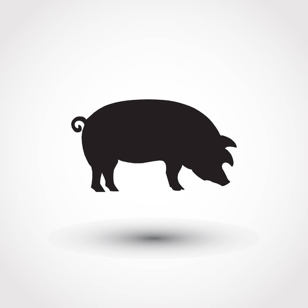 pig Icon isolated on background. Modern flat pictogram. Logo illustration - Wektor, obraz